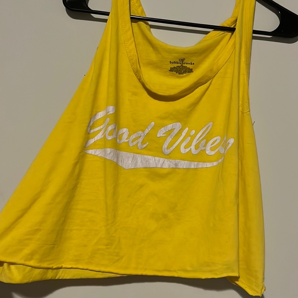 yellow tank top